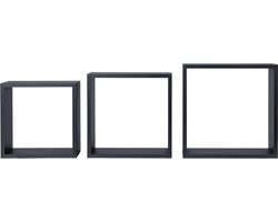 Wandplank - Wandkubus set van 3 - Wandrek - Wandplank zwevend - VI Online Products