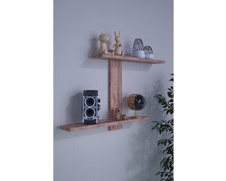 Wandplank| Wandrek| Voor Keuken Slaapkamer Woonkamer| Industrieel| Modern| Stijlvol| Licht Walnoot