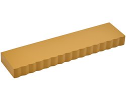 Wandplank Weaves - Okergeel Metaal - 60x5x15 cm (BxHxD) - Golvende Rand