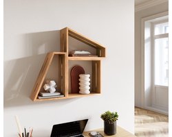 Wandplank Wyatt acacia natuur 70x55 cm set van 3 individuele designwandplank