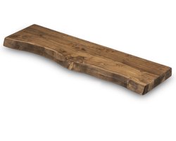 Wandplank Zwevend 80x30 - Incl. Bevestigingsmateriaal - Boekenplank - Boekenrek Boomstam Hout