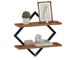 wandplank zwevend – stellingkast – Zwevende plank – Geschikt voor woonkamer / keuken / kantoor – Hout – Zwart