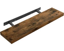 Wandplank – Zwevende Plank voor Boeken en Decoratie – 80 x 20 cm – Vintage Bruin