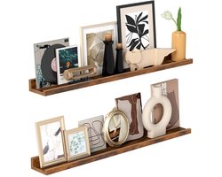 Wandplanken – Set van 2 – Vintage bruin