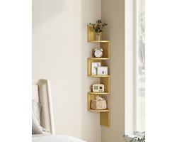 Wandrek Hoekplank - stabiele plank voor presentatie, voor woonkamer / Veelzijdige wandrek 20D x 20B x 126H centimeter