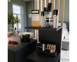 Wandrek Industrieel Zwart – Industrialhome UrbanShelf – 4 Open Planken – 95x30x28 cm – Modern Zwevend Wandmeubel – Boekenrek / Opbergrek / Woonkamer Wandkast – Melamine Coating – Eenvoudige Wandmontage