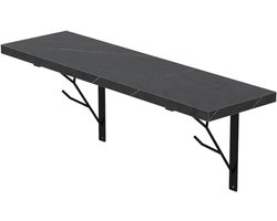 Wandrek LOFT - Opbergplank - Woonkamer Decoratie - Industrieel Design - 80x20 cm - Gekruide steen