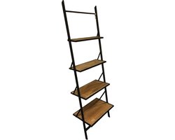 Wandrek Mano - Industrieel - Metaal - Hout - 197x65cm