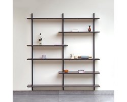 Wandrek Mellow Zwart Metaal & Hout Chocoladebruin Decoratief