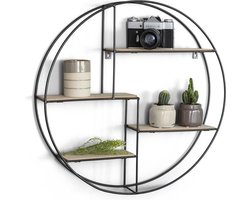 Wandrek Rond Bistro - Metaal - Zwart