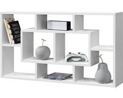 Wandrek Saputit met 8 vakken 85x16x48 cm wit