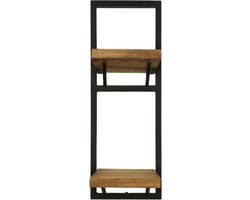 Wandrek Van Mangohout - Wandrek - Wandplank - Industriële Wandplank - Mangohout - Wandrekje Mangohout - Industriële Wandrek - Wanddecoratie - Muurdecoratie - Sfeer - Wandrekje - 70 cm hoog
