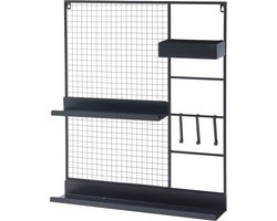 Wandrek Westre metaal 70x60x11 cm zwart