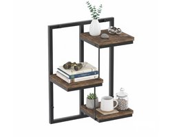 Wandrek-zwart-bruin-32,5x45x19 cm-voor wandmontage