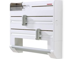 Wandrolhouder voor keukenfolie - Parat Plus ComfortLine-serie, aluminium en transparante folie snijder met speciaal mes