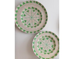 Wandschaal Rotan Groen - Ibiza stijl