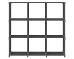 Wandschap | Wandplank | Kast met 9 vakken 103x30x107,5 cm stof grijs