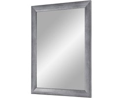 Wandspiegel 35x110 cm met Grijze Geveegde Lijst | Spiegel op Maat