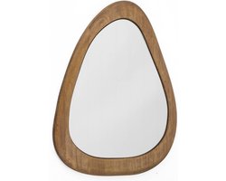 Wandspiegel Asymmetrisch - Spiegel Hout Organisch - Gang Hal Spiegel - Muur Spiegel - 45 x 2 x 54 cm