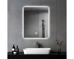 Wandspiegel Badkamer met LED Verlichting en Touch-Bediening (60x45 cm)