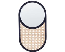 Wandspiegel BALEAL 30 cm 56 cm Rotan Natuurlijk