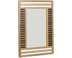 wandspiegel bamboe - 70 x 50 x 2 cm - muur - badkamerspiegel -