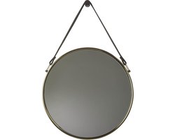 Wandspiegel. | Bruin / Goud | Staal