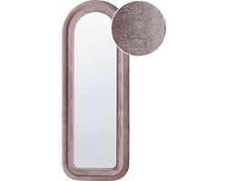 Wandspiegel CULAN 60 cm 160 cm Fluweel Roze