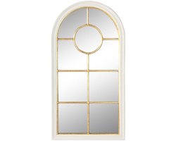 Wandspiegel Home ESPRIT Wit Gouden Venster 68 x 4 x 128 cm