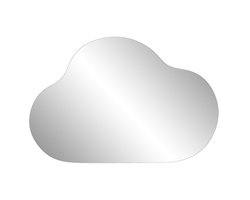 Wandspiegel Home ESPRIT Zilverkleurig Wolken 60 x 2 x 40 cm