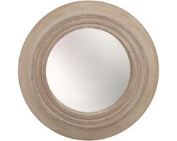 Wandspiegel in Houten Lijst | Houten Spiegel | Tuinspiegel | Buitenspiegel | Glazen Spiegel | Ronde Spiegel | 25 cm | Muurdecoratie | Wanddecoratie