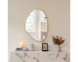 Wandspiegel Lardkapihond 75x53 cm goudkleurig [en.casa]