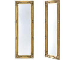 Wandspiegel Livorno met barok lijst 132x42x3,5 cm goud