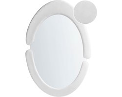 Wandspiegel MASSAY 53 cm 90 cm Fluweel Wit