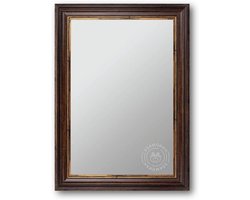 Wandspiegel met frame - Antieke spiegel - Interieur verfraaien - Handgemaakt in Duitsland - 60x40 cm - Bruin goud