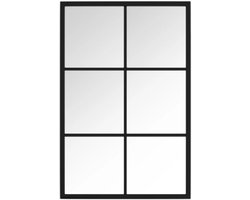 Wandspiegel Metaal Zwart Rechthoekig Trendy Woonaccessoire