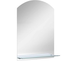 Wandspiegel | Muurspiegel met schap 20x40 cm gehard glas