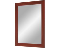 Wandspiegel op Maat met 35mm Houten Frame - Rood Geveegd - 90x40 cm