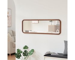 Wandspiegel Ristijarvi rechthoekig 120x40 cm bruin [en.casa]