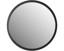 Wandspiegel Rond - Zwart - IJzer - Ø60cm- Spiegel Matz - Giga Meubel