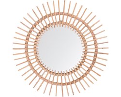 Wandspiegel STENEN 76 cm 76 cm Rotan Beige