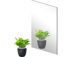 Wandspiegel Tegels - Zelfklevend Glas - Decoratief Gebruik - Gladde Gepolijste Rand - 30 x 21 cm - Multicolor