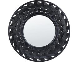 Wandspiegel TIERGA 60 cm 60 cm Zwart