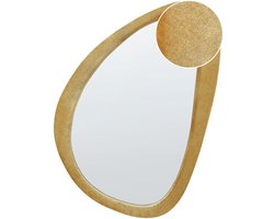 Wandspiegel VENAS 61 cm 91 cm Fluweel Mosterdgeel