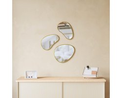 wandspiegelset, modern design spiegel met organische vorm, eenheidsmaat