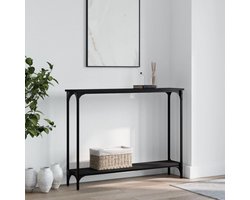 Wandtafel 100x22,5x75 cm van bewerkt hout met metalen frame