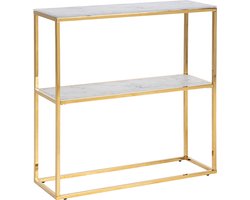Wandtafel 79,5 cm Saga Wit Marmer - Goud
