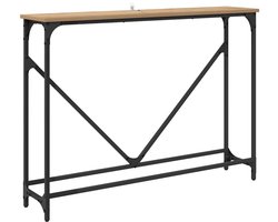 Wandtafel | Console Tafel | Bijzettafel artisanaal eikenkleurig 102 x 22.5 x 75 cm