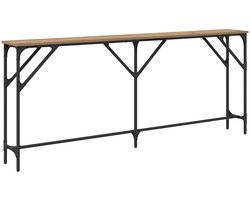 Wandtafel | Console Tafel | Bijzettafel artisanaal eikenkleurig 180 x 23 x 75 cm