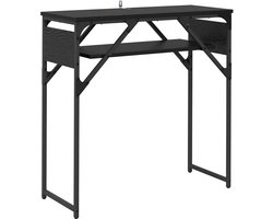 Wandtafel | Consoletafel | Bijzettafel Zwart eiken 75x30x75cm Bewerkt hout